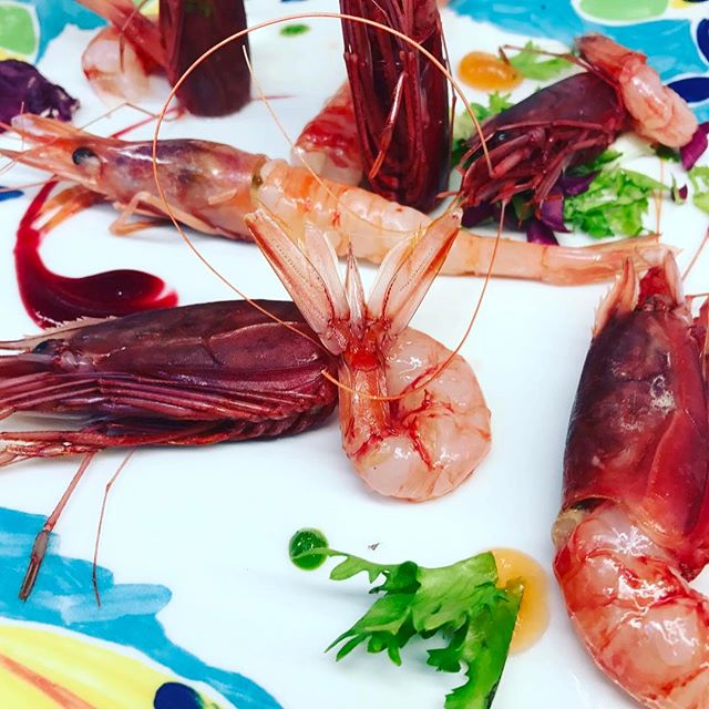 Gamberoni con i capelli #2017 #summer #food #ristoranteida #shrimp #sashimi #ashimm